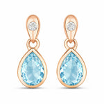 Pear Cut Diamond Accent Drop Earrings