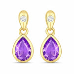 Pear Cut Diamond Accent Drop Earrings