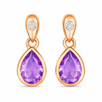 Pear Cut Diamond Accent Drop Earrings
