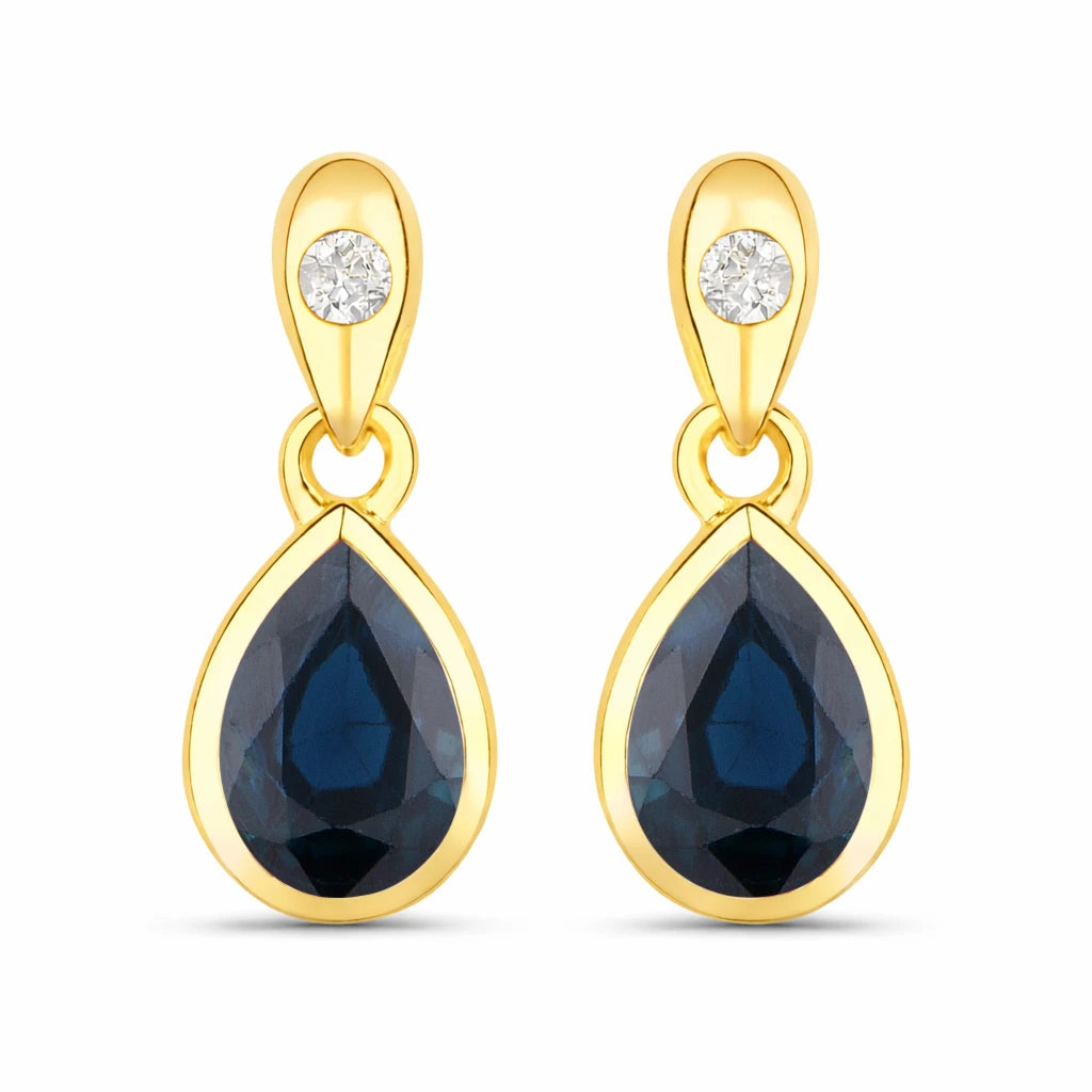Pear Cut Diamond Accent Drop Earrings