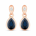 Pear Cut Diamond Accent Drop Earrings