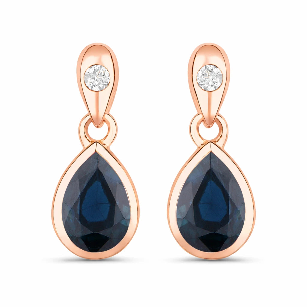 Pear Cut Diamond Accent Drop Earrings