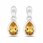 Pear Cut Diamond Accent Drop Earrings
