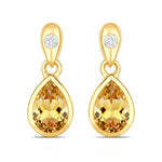 Pear Cut Diamond Accent Drop Earrings