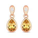 Pear Cut Diamond Accent Drop Earrings