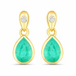 Pear Cut Diamond Accent Drop Earrings