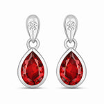Pear Cut Diamond Accent Drop Earrings