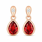 Pear Cut Diamond Accent Drop Earrings