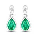 Pear Cut Diamond Accent Drop Earrings