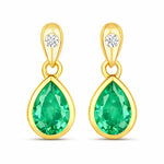Pear Cut Diamond Accent Drop Earrings