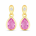 Pear Cut Diamond Accent Drop Earrings
