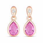 Pear Cut Diamond Accent Drop Earrings