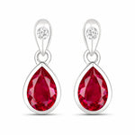 Pear Cut Diamond Accent Drop Earrings