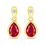 Pear Cut Diamond Accent Drop Earrings