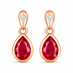 Pear Cut Diamond Accent Drop Earrings