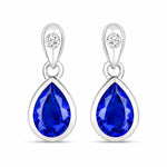 Pear Cut Diamond Accent Drop Earrings