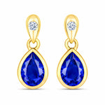 Pear Cut Diamond Accent Drop Earrings