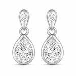 Pear Cut Diamond Accent Drop Earrings