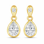 Pear Cut Diamond Accent Drop Earrings