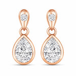 Pear Cut Diamond Accent Drop Earrings