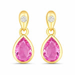 Pear Cut Diamond Accent Drop Earrings