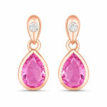 Pear Cut Diamond Accent Drop Earrings
