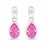 Pear Cut Diamond Accent Drop Earrings