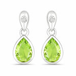 Pear Cut Diamond Accent Drop Earrings
