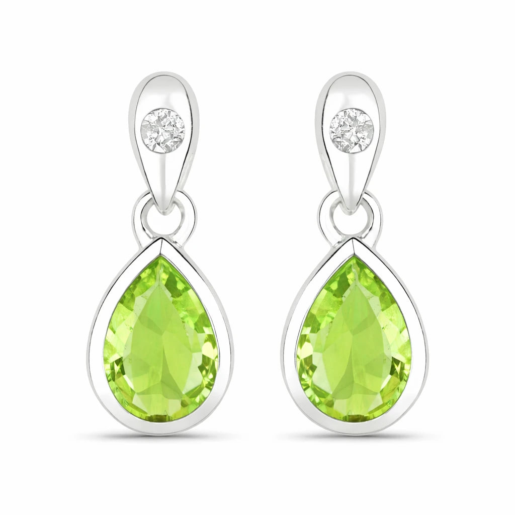 Pear Cut Diamond Accent Drop Earrings