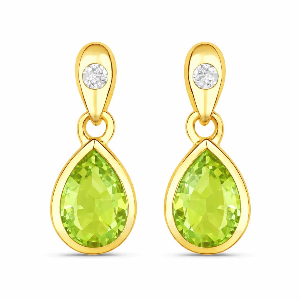 Pear Cut Diamond Accent Drop Earrings