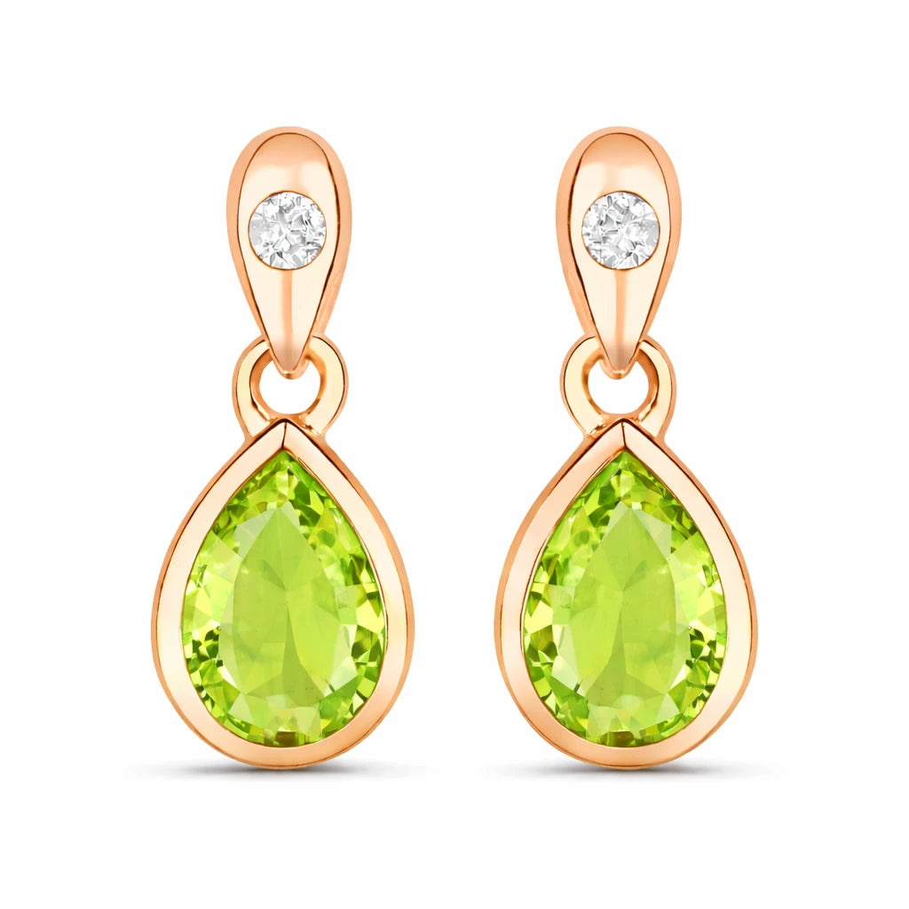 Pear Cut Diamond Accent Drop Earrings
