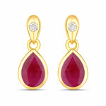 Pear Cut Diamond Accent Drop Earrings