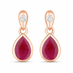 Pear Cut Diamond Accent Drop Earrings