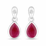 Pear Cut Diamond Accent Drop Earrings
