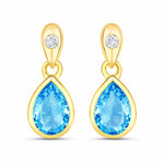 Pear Cut Diamond Accent Drop Earrings