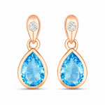 Pear Cut Diamond Accent Drop Earrings
