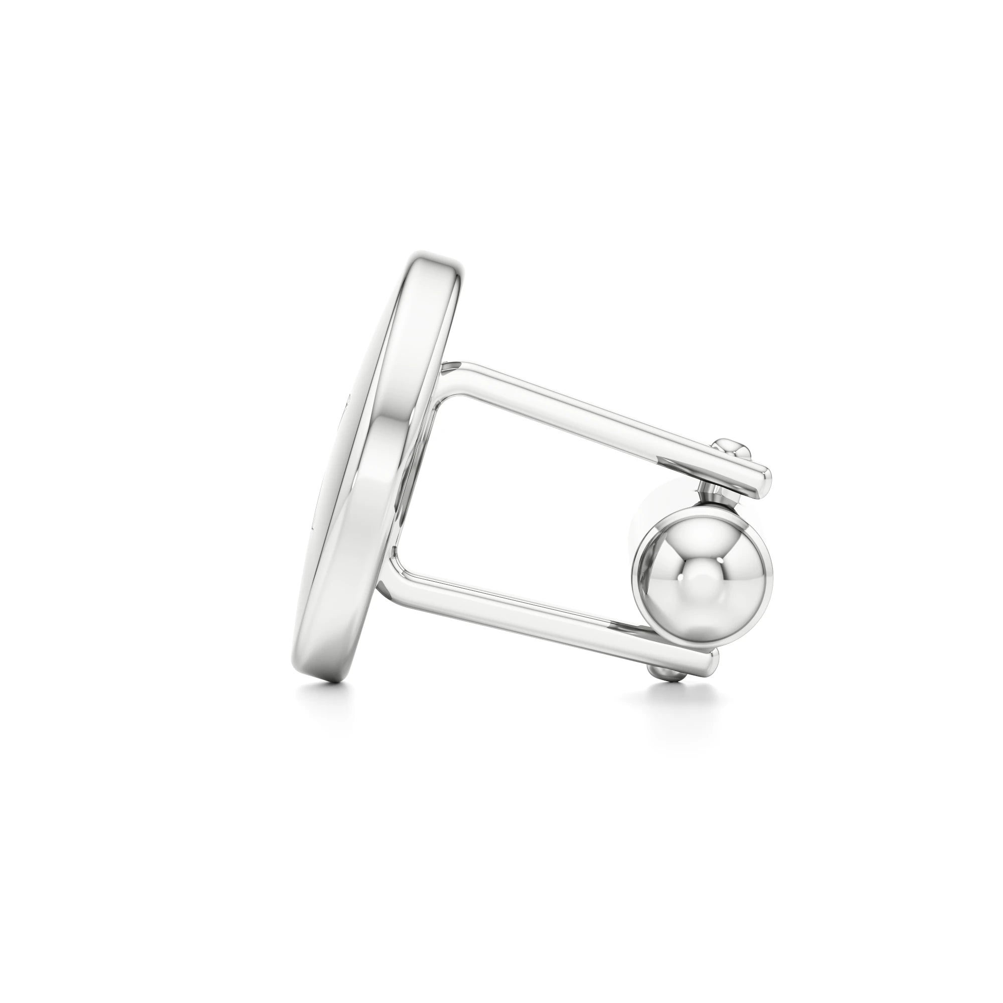 Round Classic Initials Cufflinks