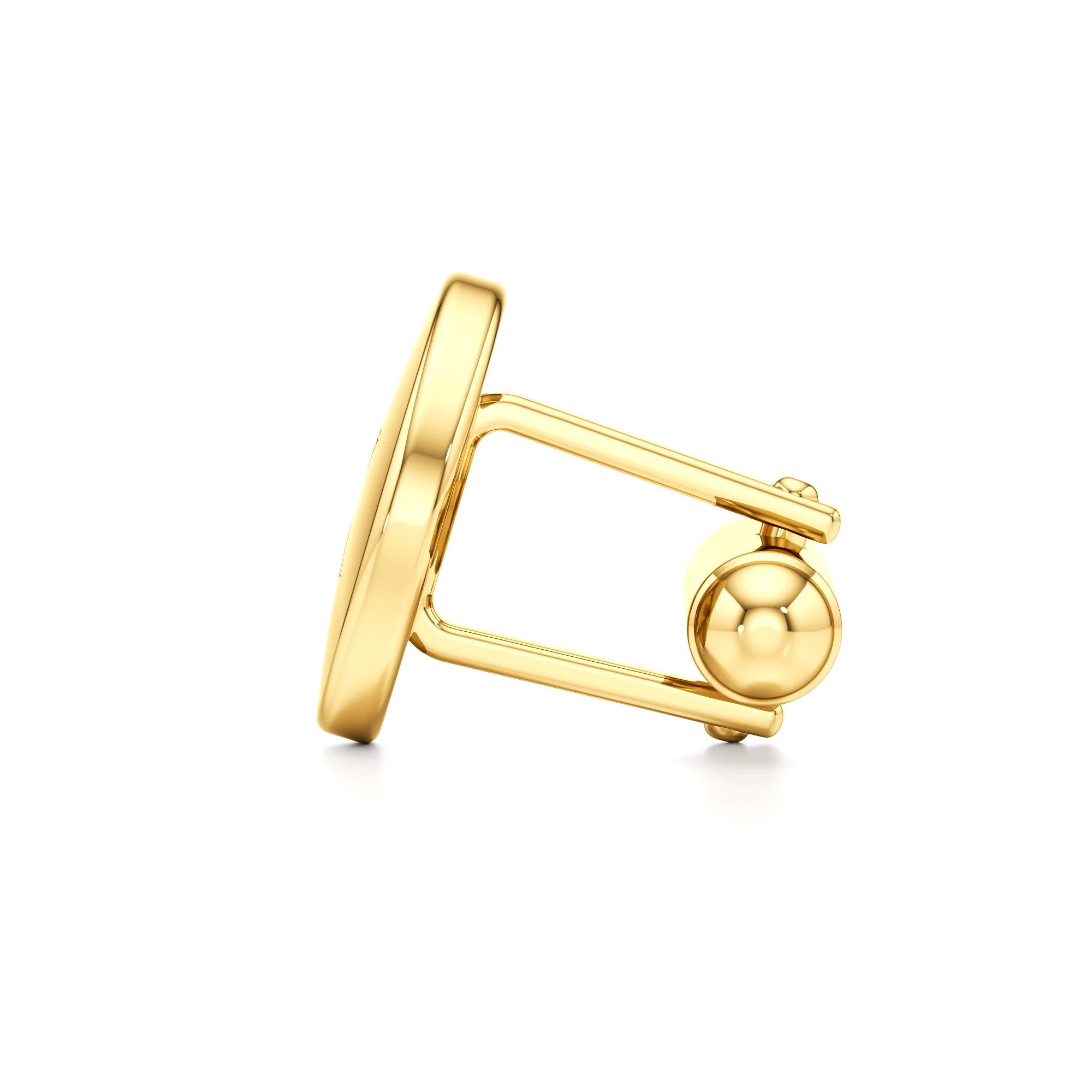 Round Classic Initials Cufflinks