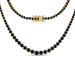 Round Cut Prong Set Graduated Tennis Necklace