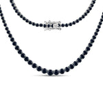 Round Cut Prong Set Graduated Tennis Necklace