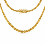 Round Cut Prong Set Graduated Tennis Necklace