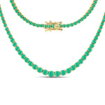 Round Cut Prong Set Graduated Tennis Necklace