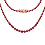 Round Cut Prong Set Graduated Tennis Necklace
