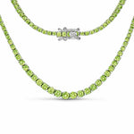 Round Cut Prong Set Graduated Tennis Necklace
