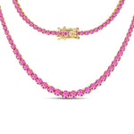 Round Cut Prong Set Graduated Tennis Necklace