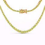 Round Cut Prong Set Graduated Tennis Necklace
