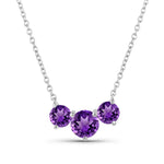 Trinity Round Cut Solitaire Necklace