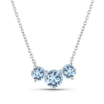 Trinity Round Cut Solitaire Necklace