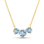 Trinity Round Cut Solitaire Necklace