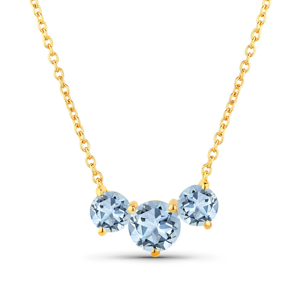 Trinity Round Cut Solitaire Necklace